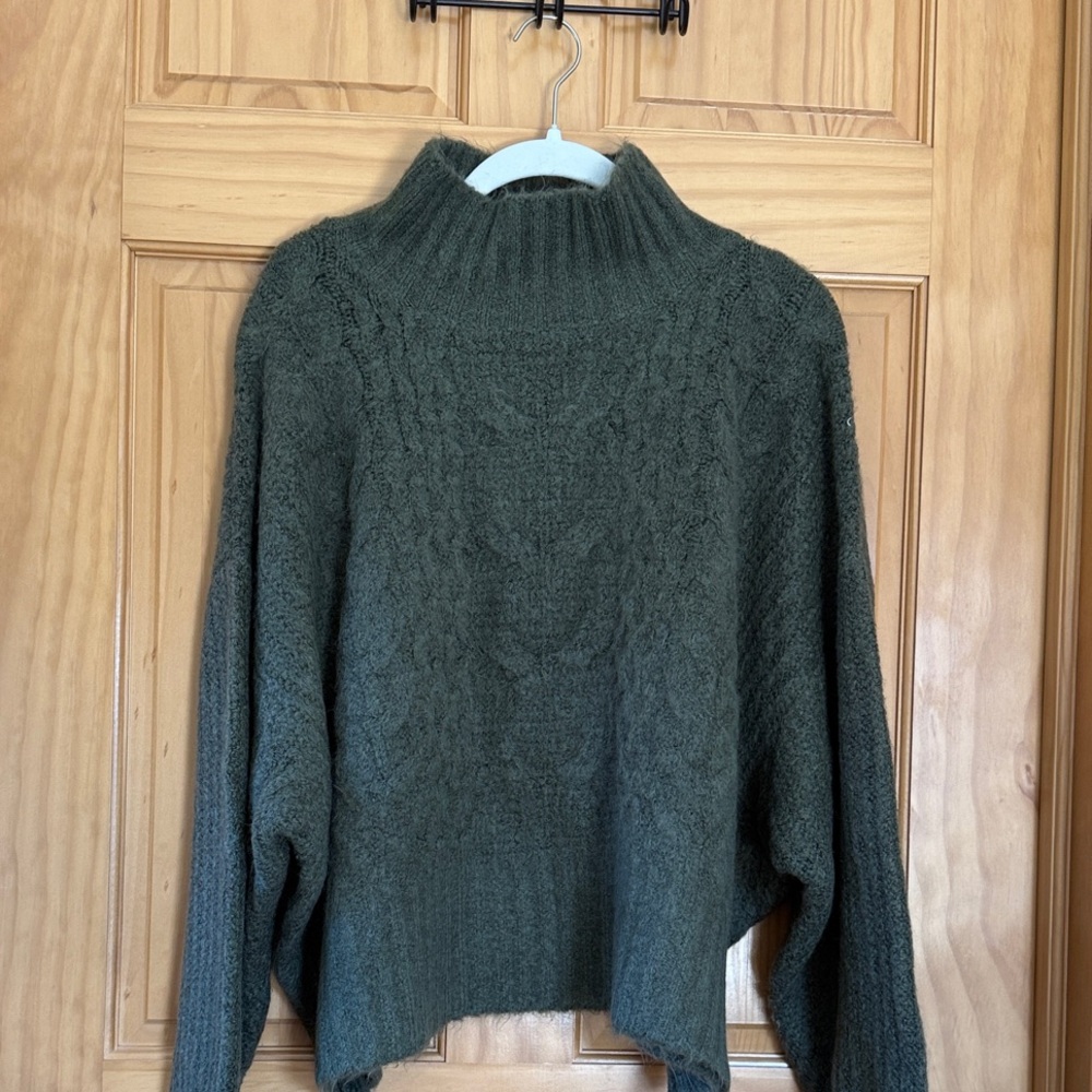 Express Dark Green Turtleneck Sweater
